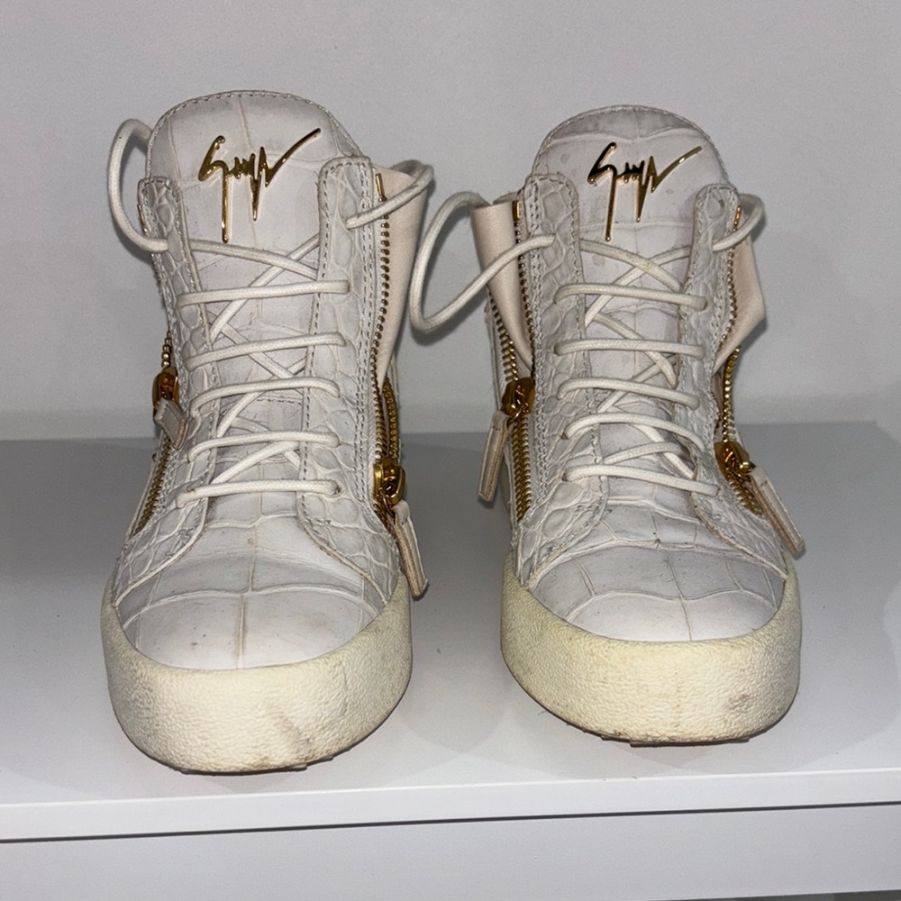 Giuseppe Zanotti White High-Top Sneakers